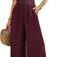 Neck-gathered Bodysuit With Casual Wide-leg Pants