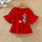 T-shirt à manches volantées pour enfant, bas d'été