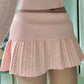 Spring And Autumn Sweater Casual Suit Zipper Hooded Sweatshirt Top Twist Waist Folding Woolen Skirt