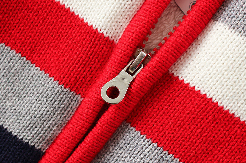 Pull polaire en coton pour enfant, cardigan en tricot, pur coton