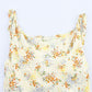 New Summer Ethnic Style Floral Silk Satin Texture Printing Slip Dress