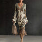 Womens Knitted Effect Sweater Dress