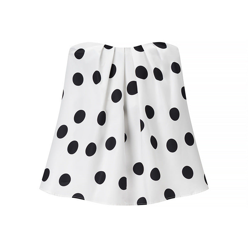Fashionable Stylish New High Waist Polka-dot Top Pants Polka Dot Printing Suit