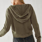 Sweat-shirt à capuche tendance pour femme, veste courte à fermeture éclair