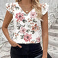 Summer New Sleeveless Leopard Print Ruffled Top