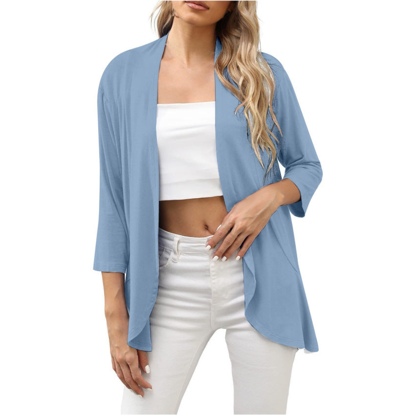 European And American Leisure Printed Knitted Cardigan