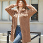 Women's Plush Loose Single-breasted Diamond Coat Overcoat