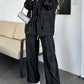 Women's Clothing Straight-leg Trousers Two-piece Set Solid Color Fashion
