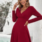 Women's Fashion Temperament Pure Color Slim Fit Dress