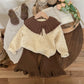 Nouvel ensemble cardigan-manteau pour fille