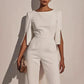 Solid Color Beading Decorative Slim Fit Bodysuit Women's Clothing