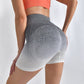 Short de yoga rayé taille haute, pantalon moulant pour femme, leggings de sport, de course à pied et de fitness