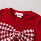 Two-piece Bow Children's Clothing With Long Skirt
