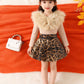 Top Sequin Leopard Print Skirt Two-piece Set