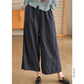 Japanese Linen Straight Drooping Casual Loose Slimming Wide Leg Women's Trousers