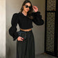 Women's Versatile Leisure Puff Sleeve Shirt
