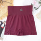 Short de sport à motif quadrillé pour femme, pantalon de yoga, de fitness, taille haute