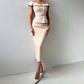 Elegant Double Breasted Waist-controlled Top Sheath Skirt Fashion Suit