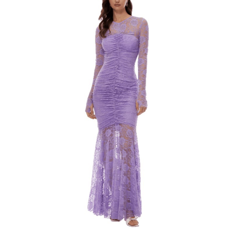 Women's Sexy Slim-fit Lace Long-sleeve Dress