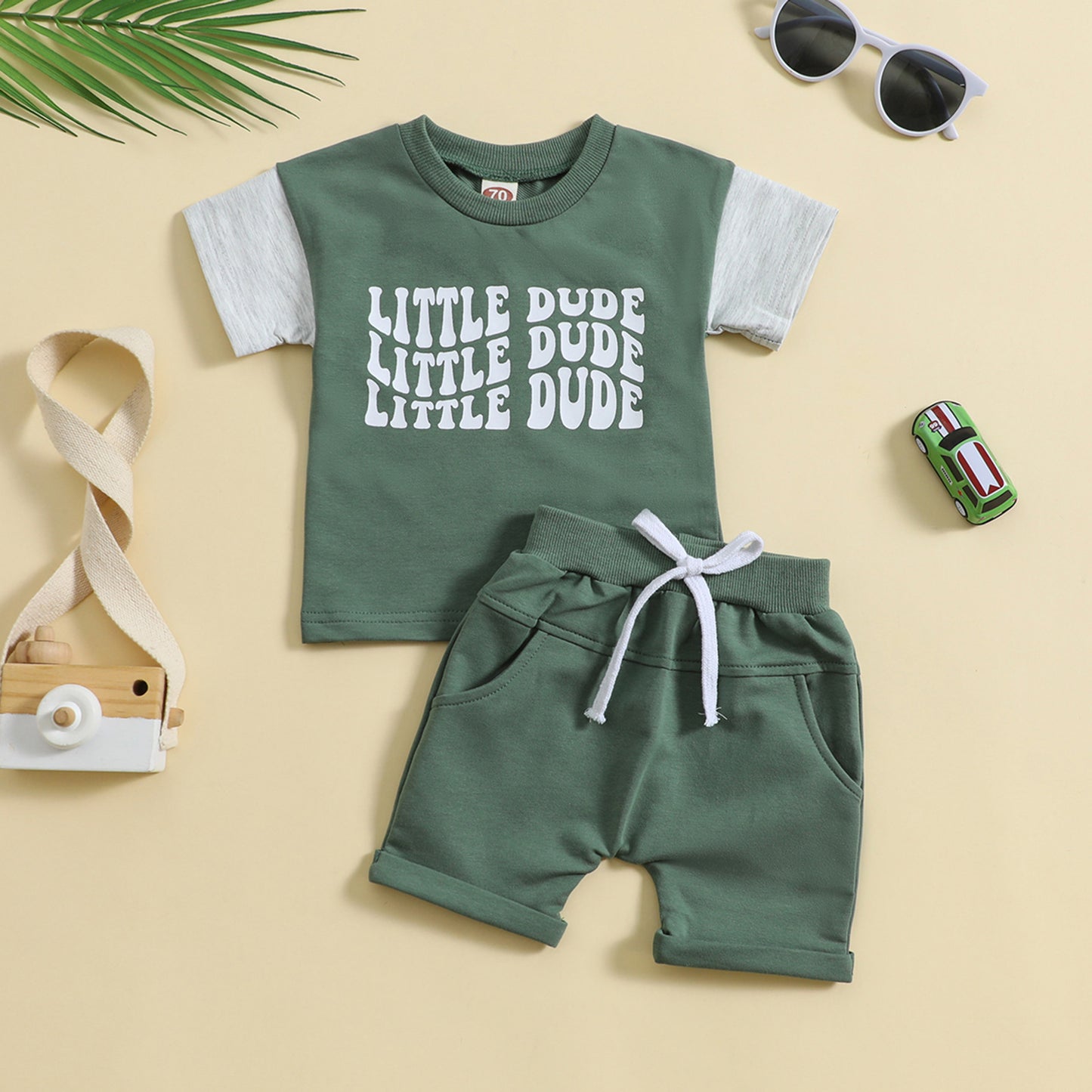 Sports Suit Letter Short Sleeve