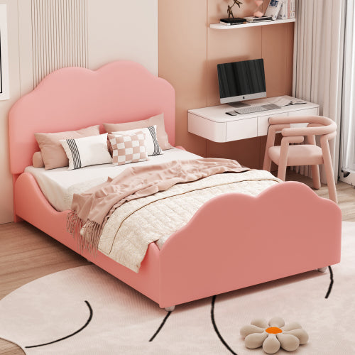 MDF Metallic Fabric Children's Bed Frame