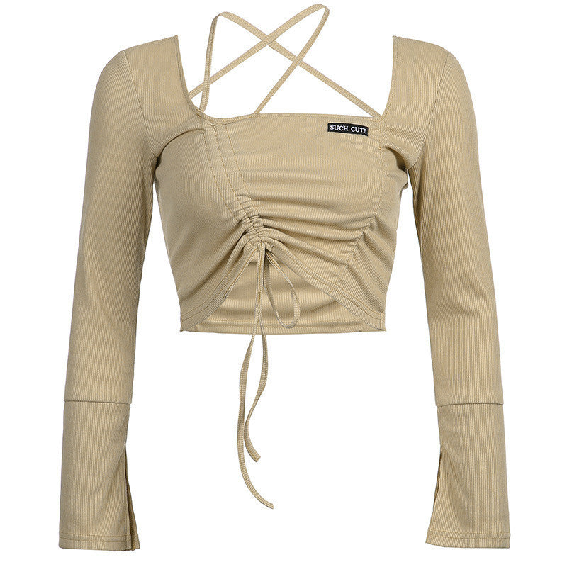 Design Thread Personalized Drawstring Top T-shirt