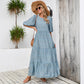 Djellaba Loose Round Neck Shirt With Half Sleeve Dress