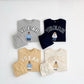 Children's Spring And Autumn Sports Cartoon Bear Letter Floral Print Long Sleeve Pullover Two-piece Pants