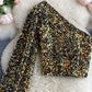 All-match Short Bling Glitter Sequin Top