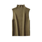 Women's Half-turtleneck Sleeveless Knitted Vest