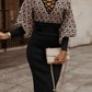 Robe gracieuse et tendance à manches lanternes et taille ajustée