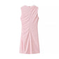 Women's Fashion Simple Pleated Decoration Dress