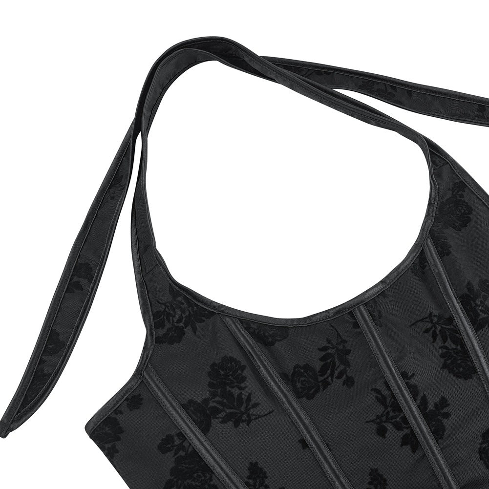 Women's Breathable Mesh Halter Body Shaping Top