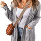 Solid Color Loose Cardigan Sweater With Pockets