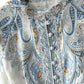 Robe imprimée à manches lanternes et revers style femme