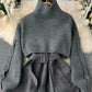 Korean Style Fashion Short Sweater Vest Suit Skirt Two-piece Set