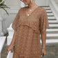 Robe décontractée en jacquard à boules de poils pour femme