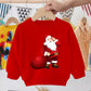 Pull pour enfant imprimé Père Noël, bonhomme de neige, élan