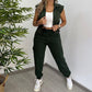 Ensemble chemise à manches courtes et pantalon élégant et tendance pour femme