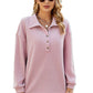 Loose Open Chest Batwing Long Sleeve Lapel Women's Sweater