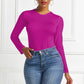 Bodysuit Women's Solid Color Long-sleeved Round Neck Bottoming Shirt Top