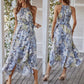 Fashion Print Halterneck Boho Dress Leisure Vacation