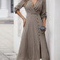 Women's V-neck Split Print Dress