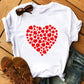 T-shirt à manches courtes imprimé amour