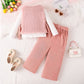 Winter Girls' Suit Pattern Solid Color