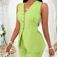 European And American Ladies Fashion Comfort And Casual Open Chest Lace-up Short-sleeved Shirt