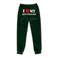 Pantalon imprimé « J'aime mon copain » Pantalon de survêtement décontracté pour homme et femme Pantalon de sport