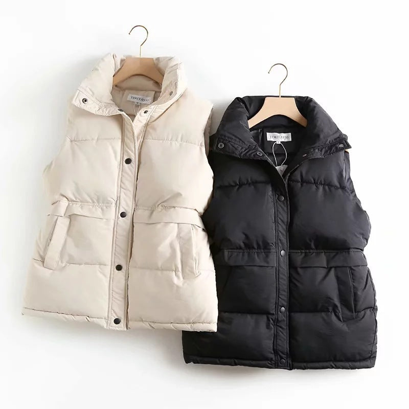 Mid-length Simple Waistcoat For Ladies