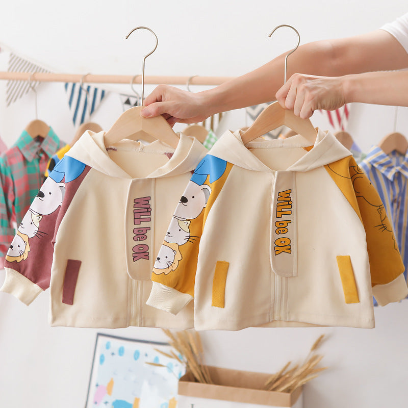 XY2068 Printemps et Automne Bébé Garçon Bébé Fille Manteau Mignon Moyen Velours Côtelé À Capuche Enfants Manches Longues Vêtements Enfants