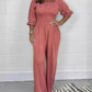 Women's Comfortable Elastic Waist Jumpsuit